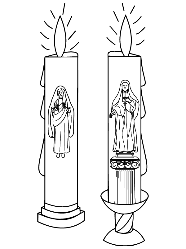 Dibujo de Candlemas Day Coloring Sheet For Kidspng para Colorear