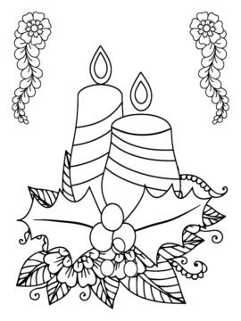 Dibujo de Candlemas Day Themed Coloring Pagepng para Colorear