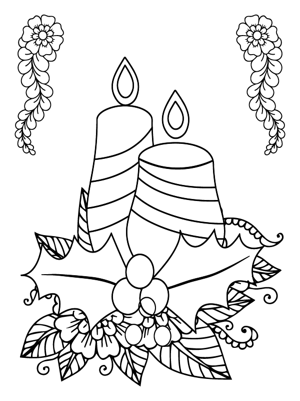 Dibujo de Candlemas Day Themed Coloring Pagepng para Colorear