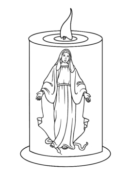 Dibujo de Candlemas Day With Saint Mary Free Coloring Pagepng para Colorear