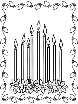 Dibujo de Candles In Candlemas Coloring Pagepng para Colorear