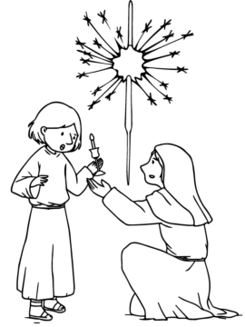 Dibujo de Downloadable Candlemas Day Coloring Pagepng para Colorear