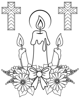 Dibujo de Interactive Candlemas Day Coloring Sheetpng para Colorear