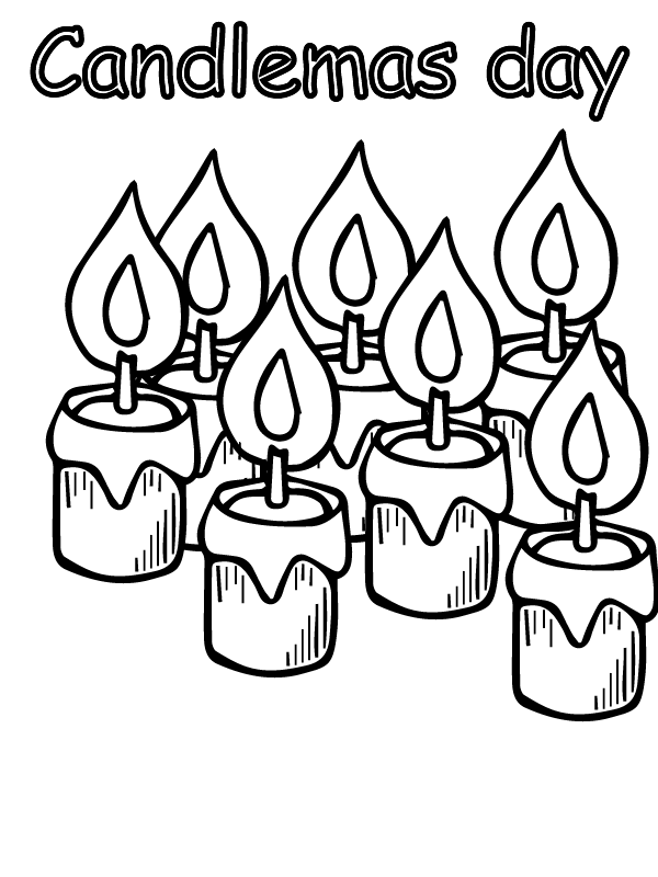 Dibujo de Printable Candlemas Day Coloring Activitypng para Colorear