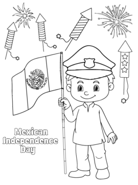 Dibujo de Enjoyable Mexican Independence Day Coloring Design para Colorear