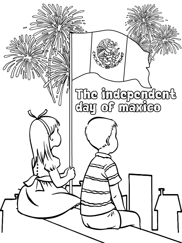 Dibujo de Mexican Independence Day Coloring Page To Print para Colorear