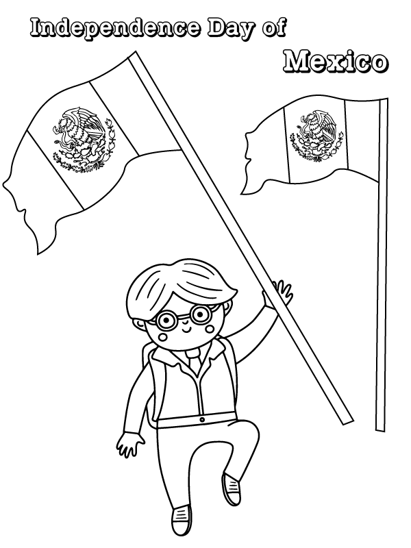 Dibujo de Mexican Independence Day Coloring Sheet For Kids para Colorear