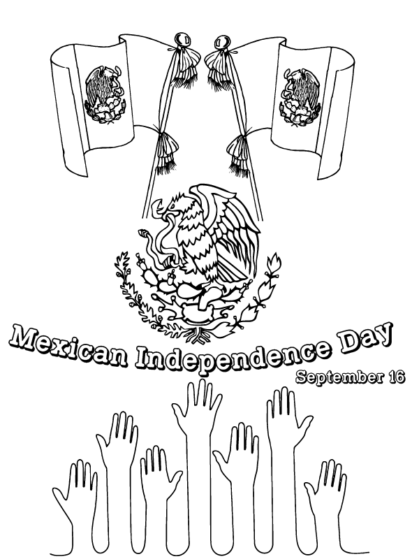 Dibujo de Printable Mexican Independence Day Coloring Page para Colorear