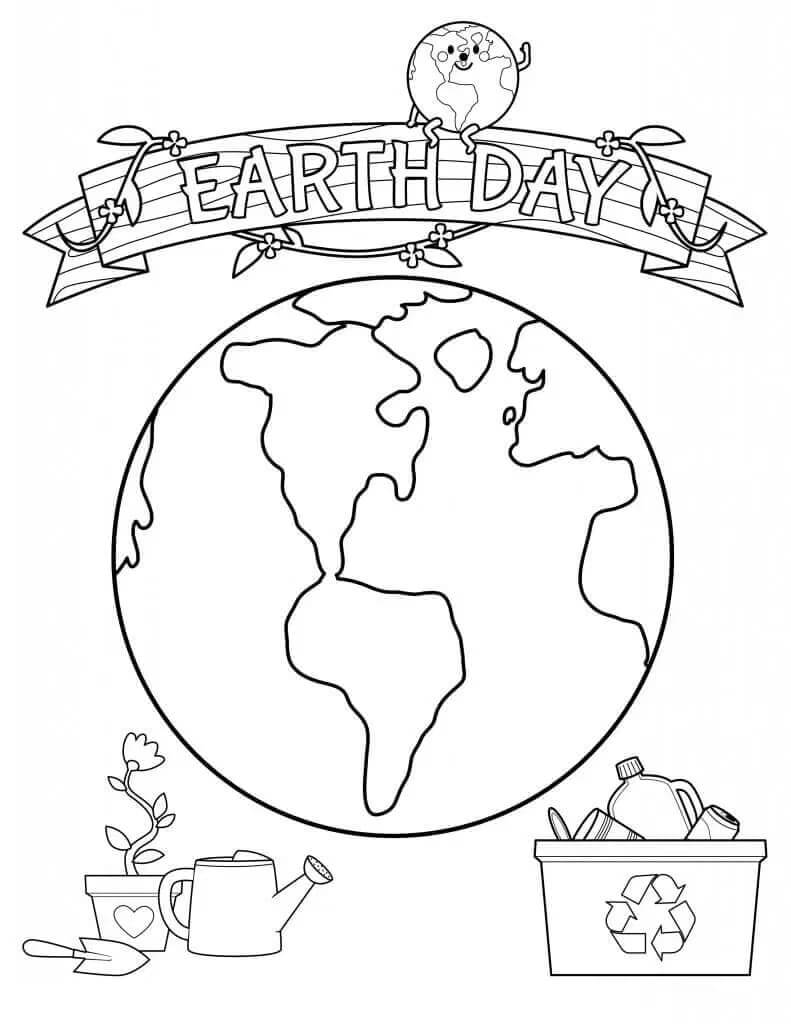 Dibujo de Da de la Tierra 3 para Colorear