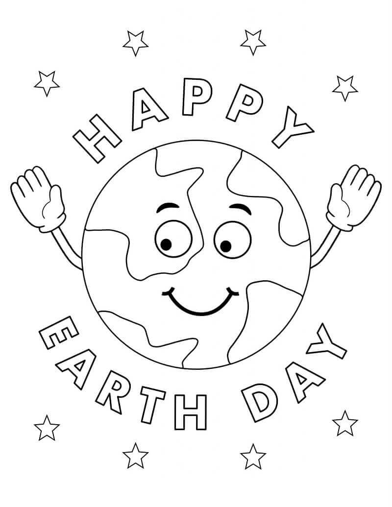 Dibujo de Feliz Da de la Tierra 1 para Colorear