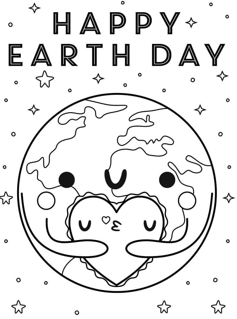 Dibujo de Feliz Da de la Tierra 3 para Colorear