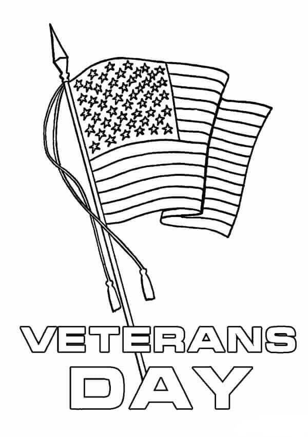 Dibujo de Feliz Da de los Veteranos 3 para Colorear