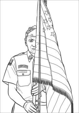 Dibujo de Guardia de Honor para Colorear