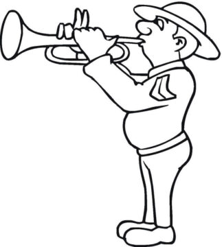 Dibujo de Hombre en el Da de los Veteranos para Colorear