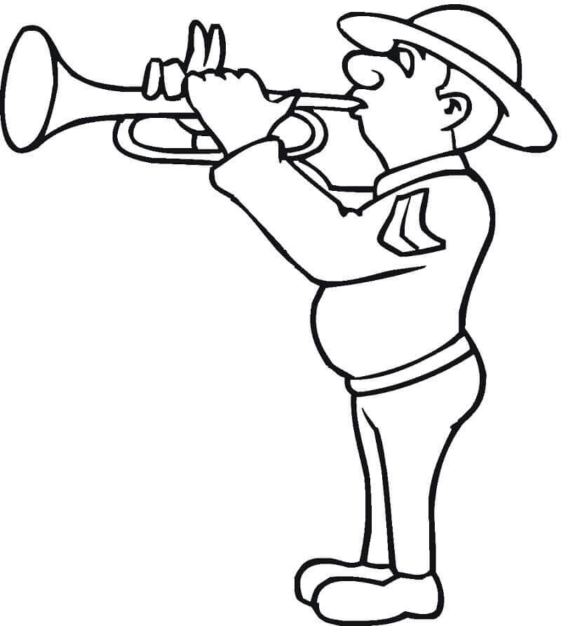 Dibujo de Hombre en el Da de los Veteranos para Colorear