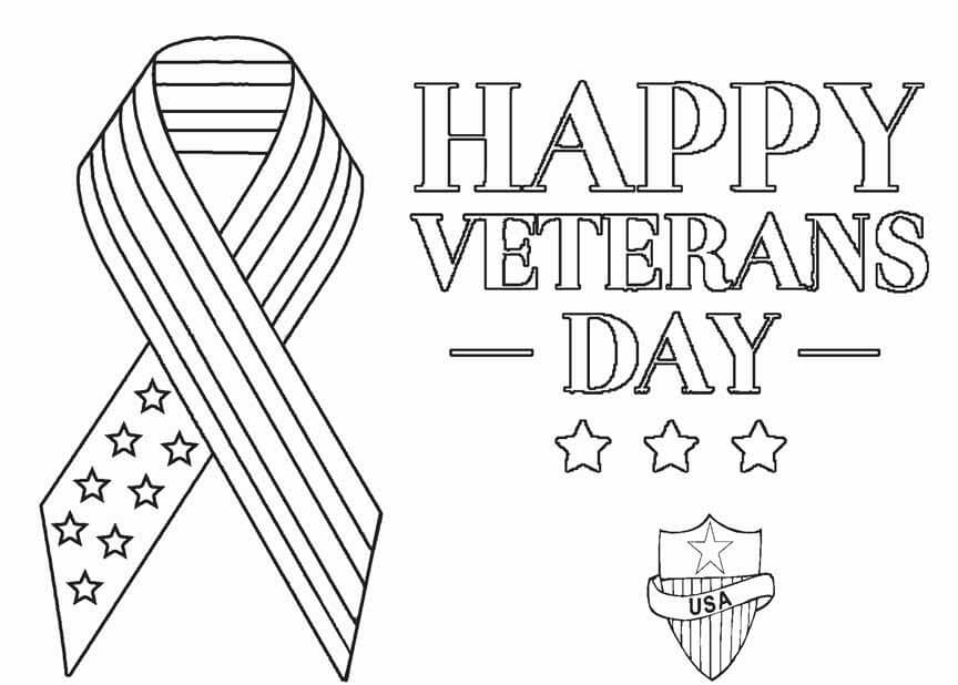 Dibujo de Medallas del Da de los Veteranos para Colorear