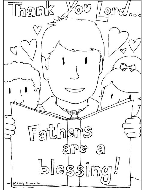 Dibujo de Gracias Padre para Colorear