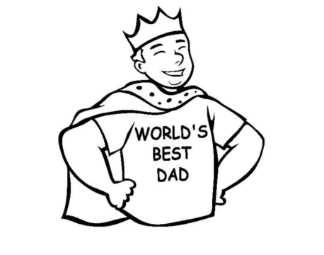 Dibujo de Padre Fuerte para Colorear