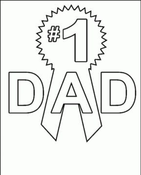 Dibujo de Padre número Uno para Colorear