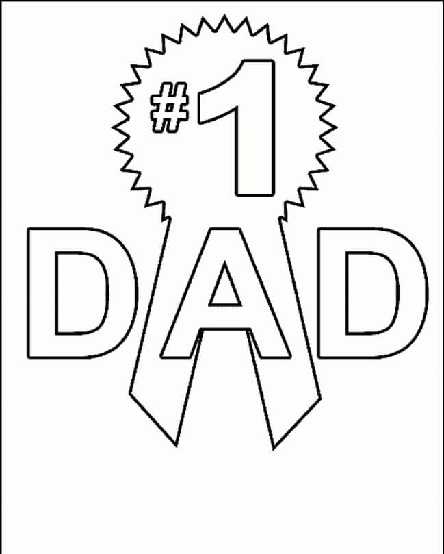 Dibujo de Padre número Uno para Colorear