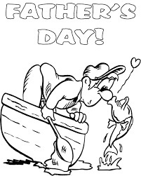 Dibujo de Padre Remando para Colorear