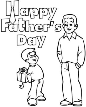 Dibujo de Padre Sonriendo para Colorear