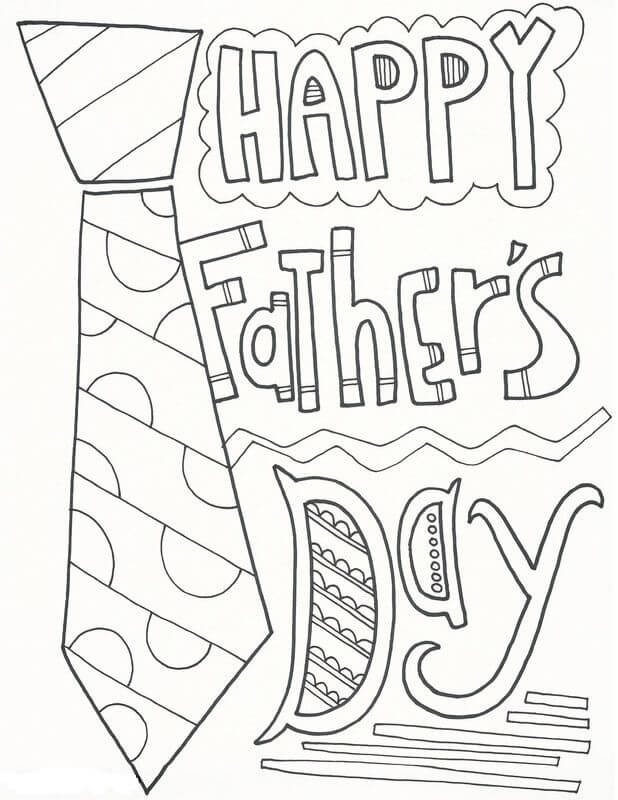 Dibujo de Feliz Da del Padre para Colorear