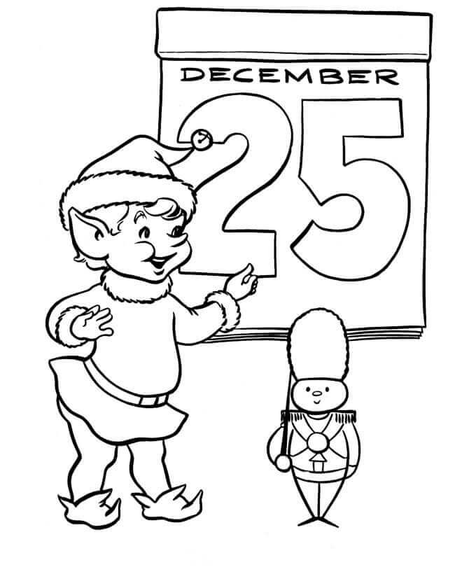 Dibujo de 25 de Diciembre para Colorear