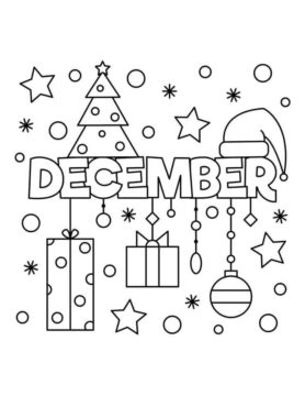 Dibujo de Diciembre para Colorear