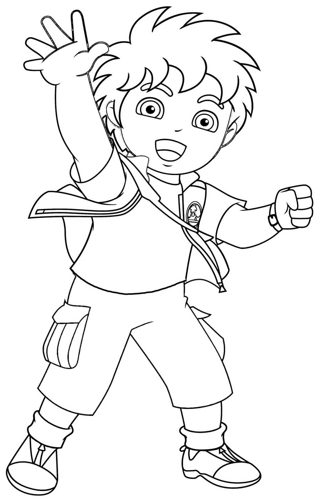 Dibujo de Diego Bsico para Colorear