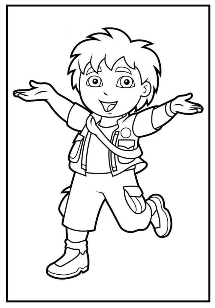 Dibujo de Diego Divertido para Colorear