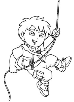 Dibujo de Escalada Deigo Bsica para Colorear