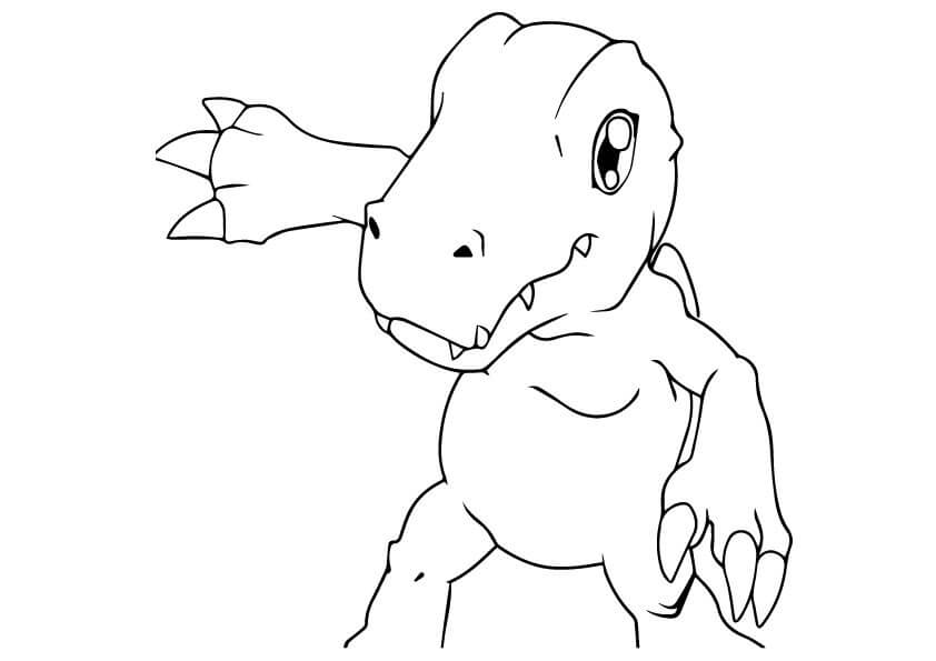 Dibujo de Digimon Agumon para Colorear