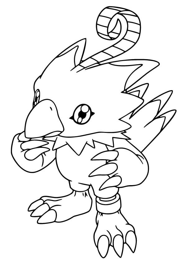 Dibujo de Digimon Biyomon para Colorear