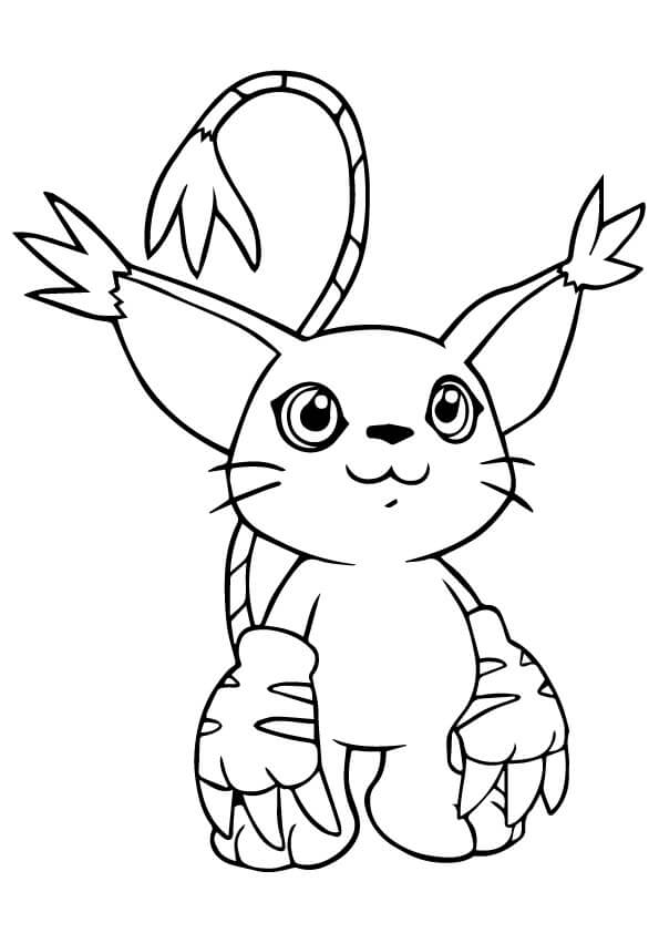 Dibujo de Digimon Tailmon para Colorear