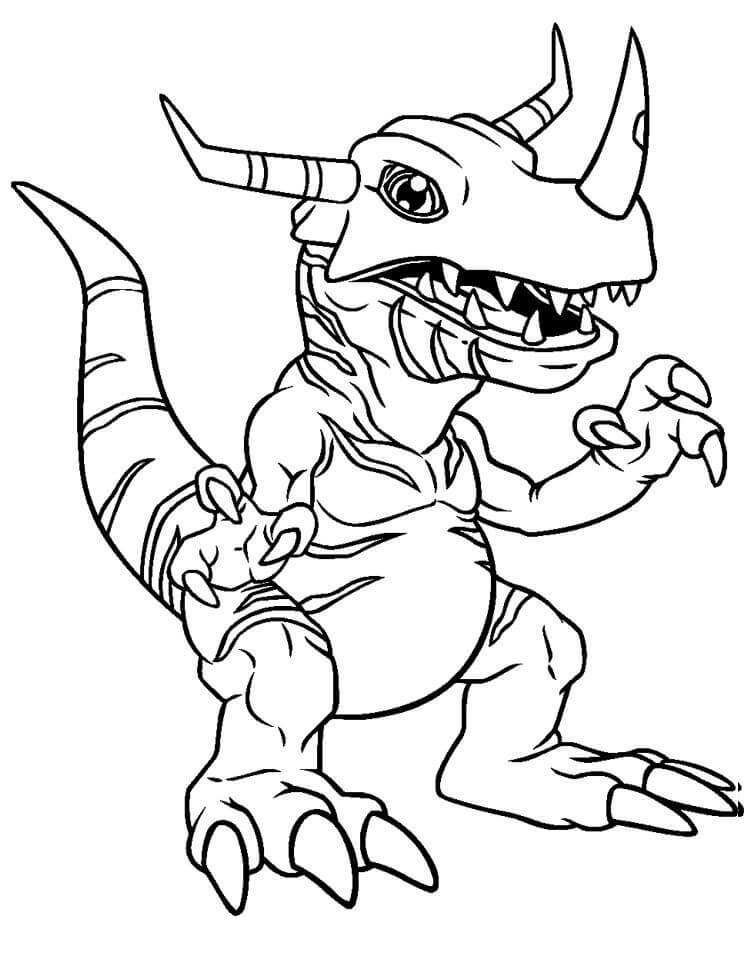 Dibujo de Monstruo Agumon para Colorear