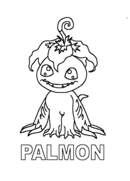 Dibujo de Palmon Divertido para Colorear
