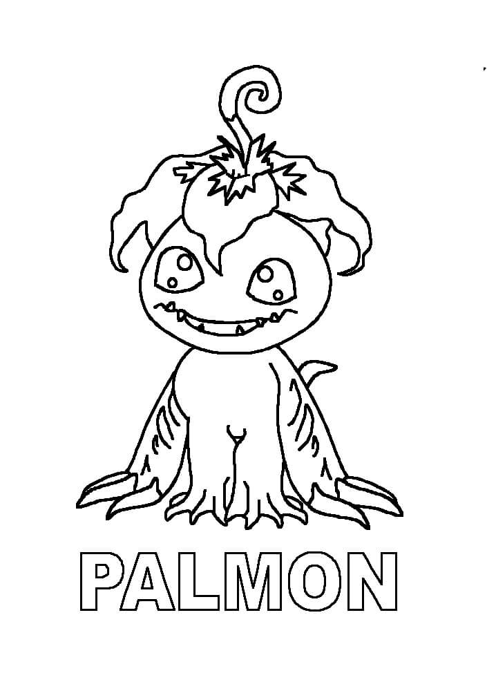 Dibujo de Palmon Divertido para Colorear