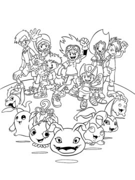 Dibujo de Personajes de Digimon para Colorear