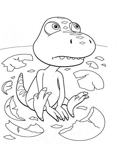 Dibujo de Beb Dinosaurio para Colorear