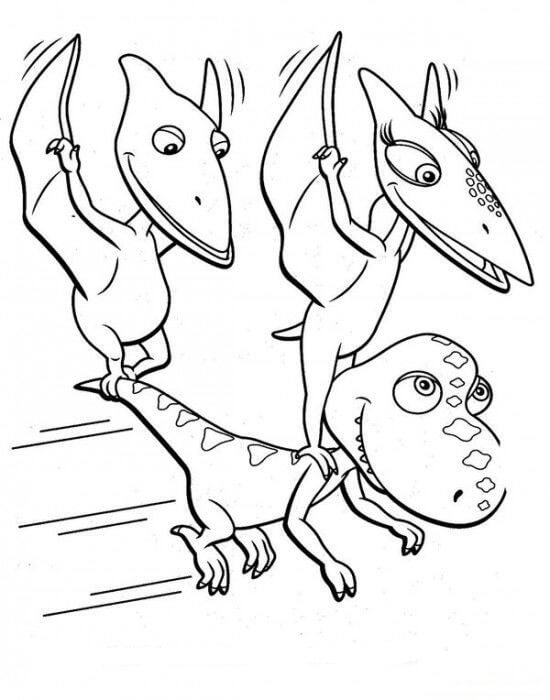Dibujo de Dinosaurio Lindo para Colorear