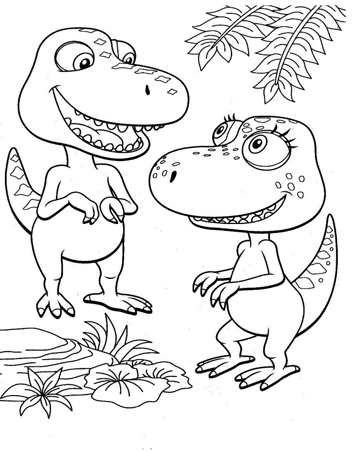 Dibujo de Annie y Buddy para Colorear
