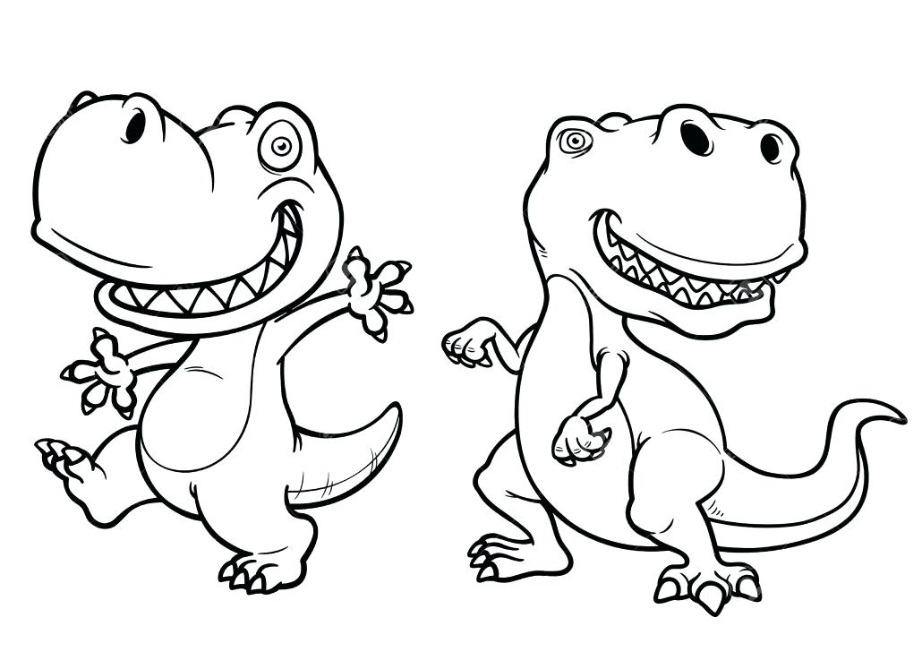 Dibujo de Bebé T Rex para Colorear