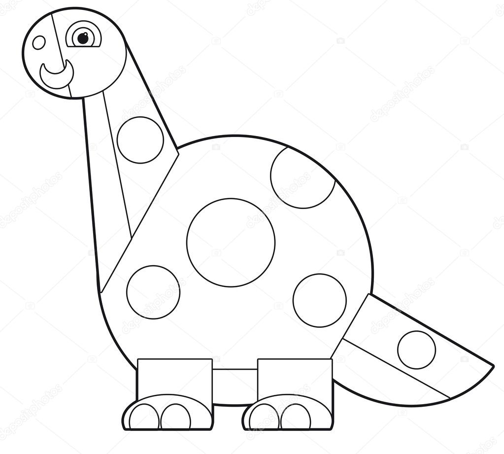 Dibujo de Dinosaurio de Juguete para Colorear
