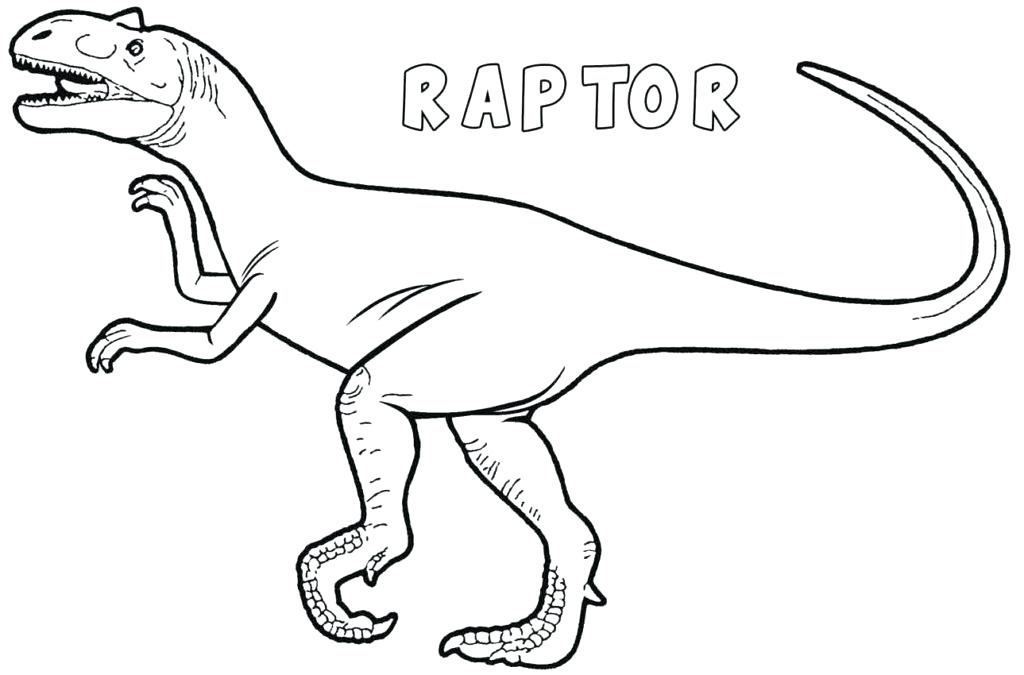 Dibujo de Dinosaurio Velociraptor para Colorear