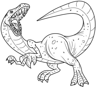 Dibujo de Velociraptor Aterrador para Colorear