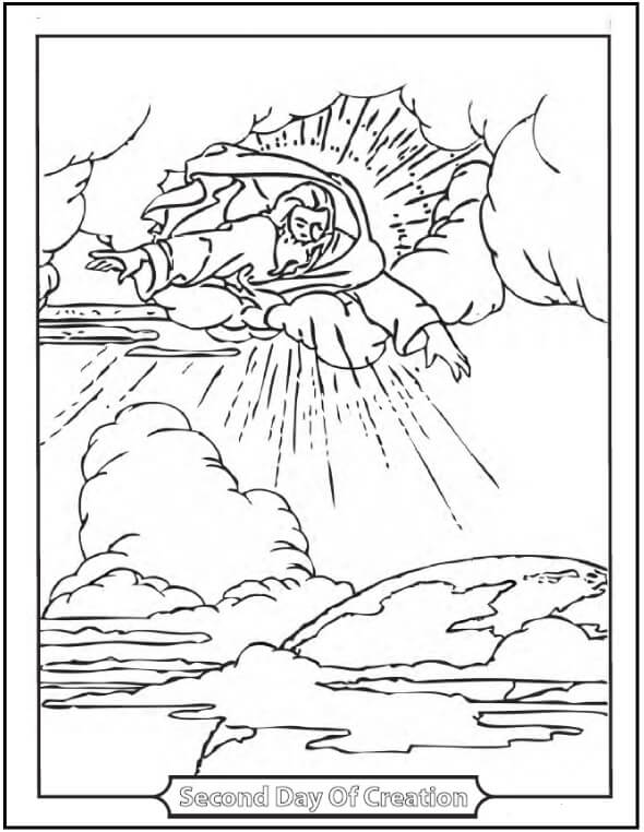 Dibujo de Cuidando de Dios para Colorear