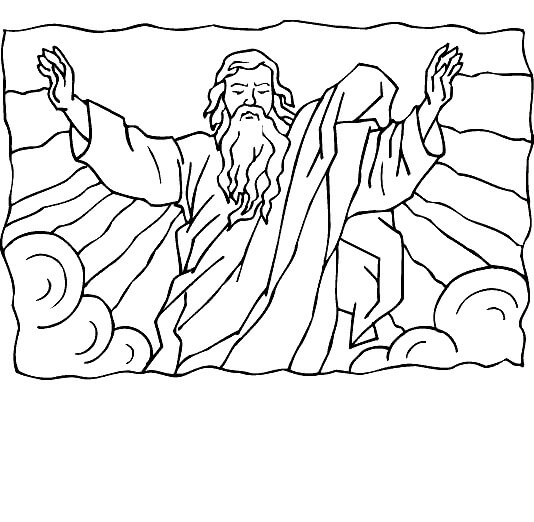 Dibujo de Dios Normal para Colorear