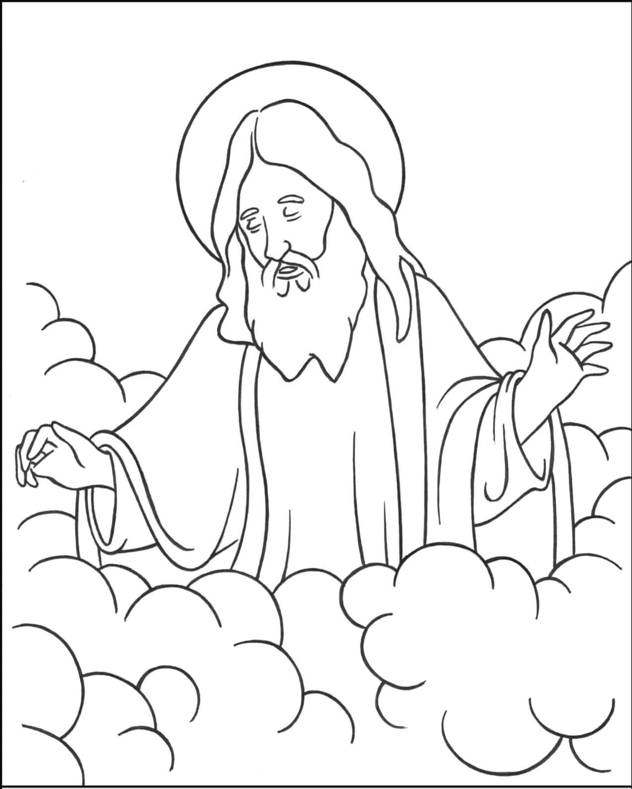 Dibujo de Dios el Padre para Colorear