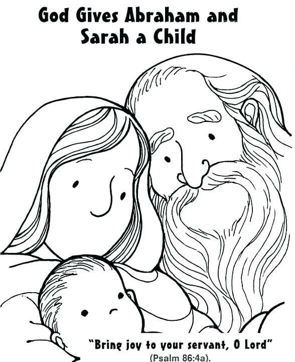 Dibujo de Dios y Familia para Colorear